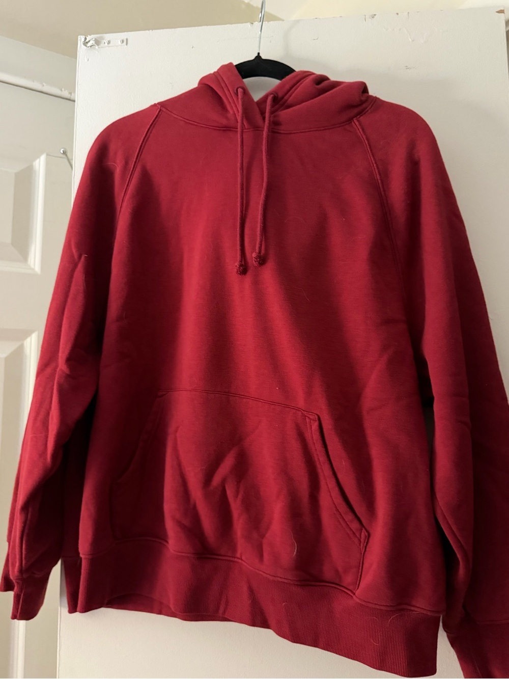 Woman’s Red Pullover Hoodie Sweatshirt